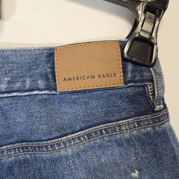 NWT American Eagle Sz 0 25W Relaxed Mom Jeans High Rise Reg Jeans - Picture 9 of 16